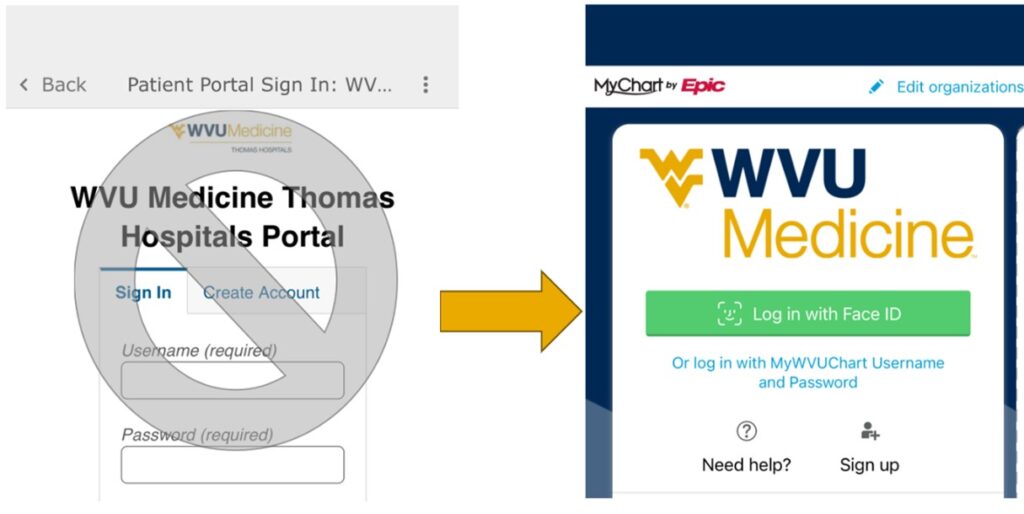 MyWVUChart Replaces Thomas Hospitals Exchange Patient Portal