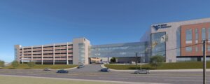 Eye Institute Rendering with the Parking Garage