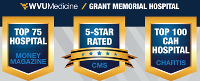 Money best hospitals, 5-Star rated CMS, and Chartis to 100 CAH logo