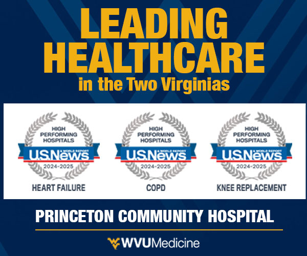 Leading Healthcare in the two Virginias. Princeton Community Hospital High performing hospitals U.S. News & World Report 2024-2024 Heart Failure, COPD, and Knee Replacement