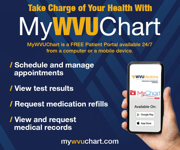 Take Charge of your health with MyWVUChart. MyWVUChartis a free patient portal available 24/7 from a computer or Mobile device, Schedule and manage appointments, view test results, request medication refills, view and request medical records, https://mywvuchart.com/