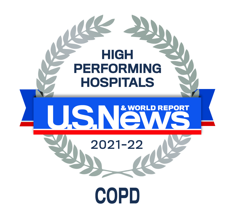 U.S. News & World Report High Performing Procedures and Conditions category logo COPD