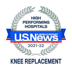 U.S. News & World Report High Performing Procedures and Conditions category logo Knee Replacement