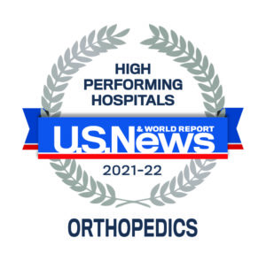 U.S. News & World Report High Performing Specialties logo for Orthopaedics