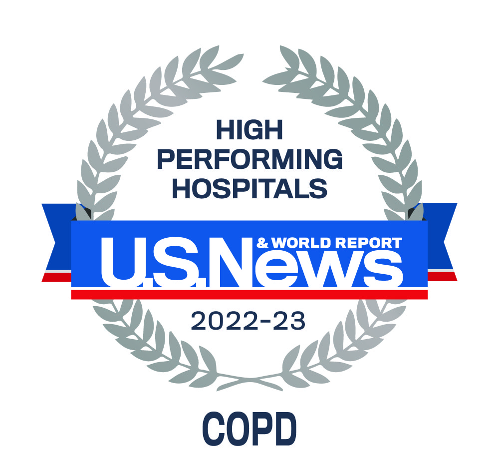 U.S. News & World Report High Performing badge for COPD