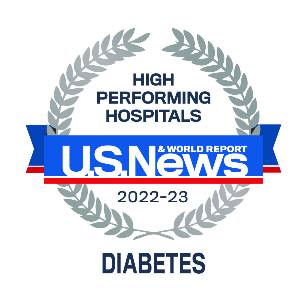 U.S. News & World Report High Performing badge for Diabetes