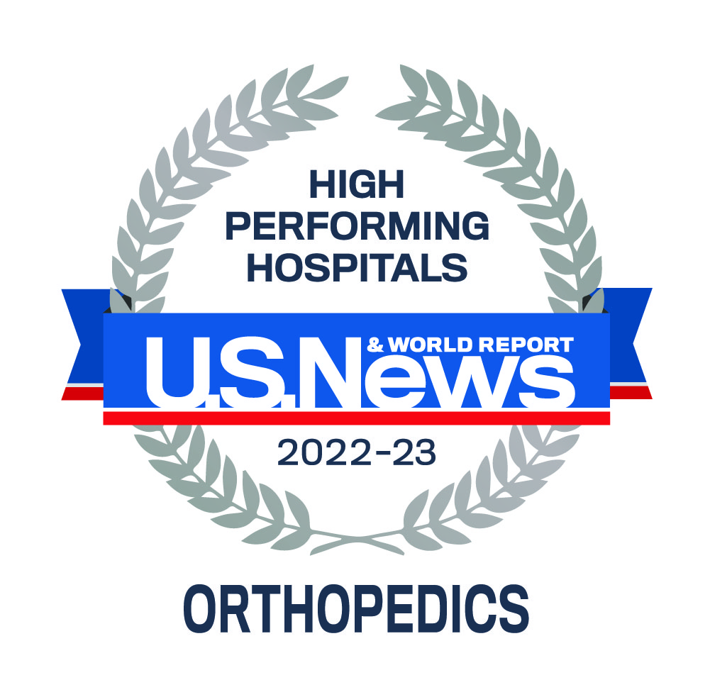 U.S. News & World Report High Performing badge for Orthopaedics