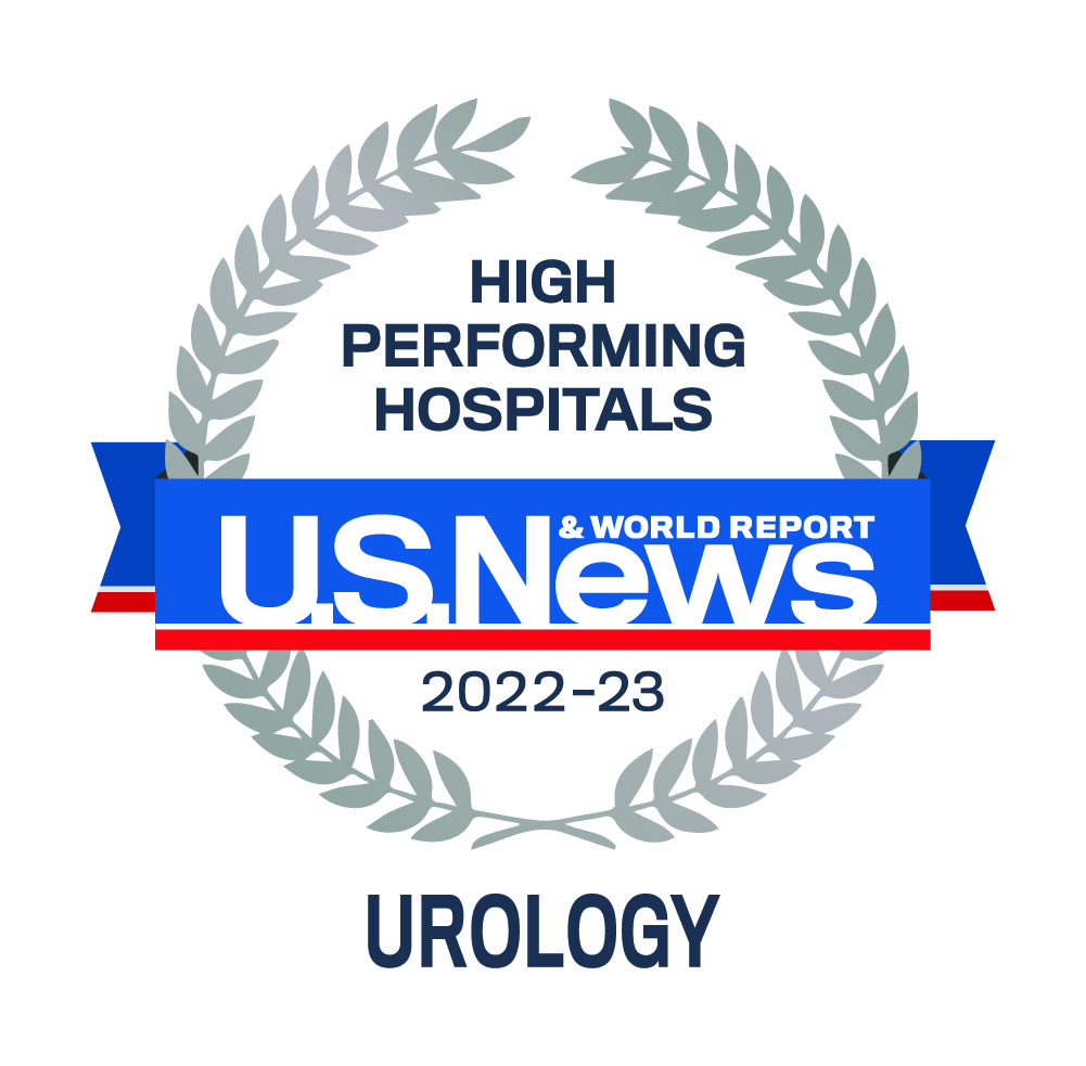U.S. News & World Report High Performing badge for Urology