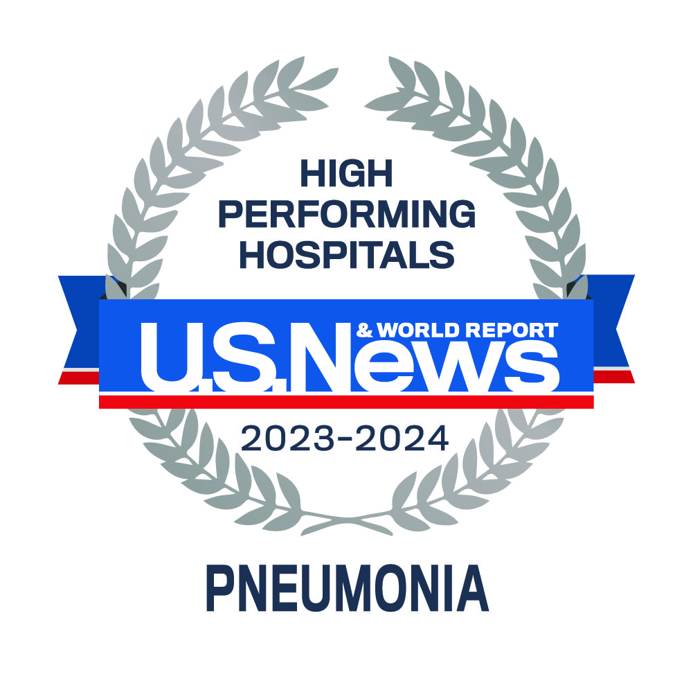 U.S. News & World Report High Performing badge for Pneumonia