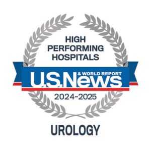 U.S. News & World Report High Performing Hospitals Urology 2024-2025 logo