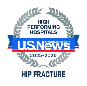 U.S. News & World Report High Performing Hospitals Hip Fracture 2025-2026 logo