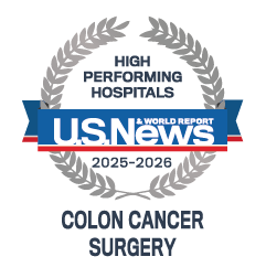 U.S. News & World Report High Performing Hospital 2025-2026 Colon Cancer Surgery