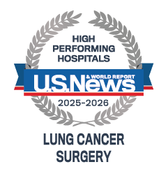 U.S. News & World Report High Performing Hospital 2025-2026 Lung Cancer Surgery