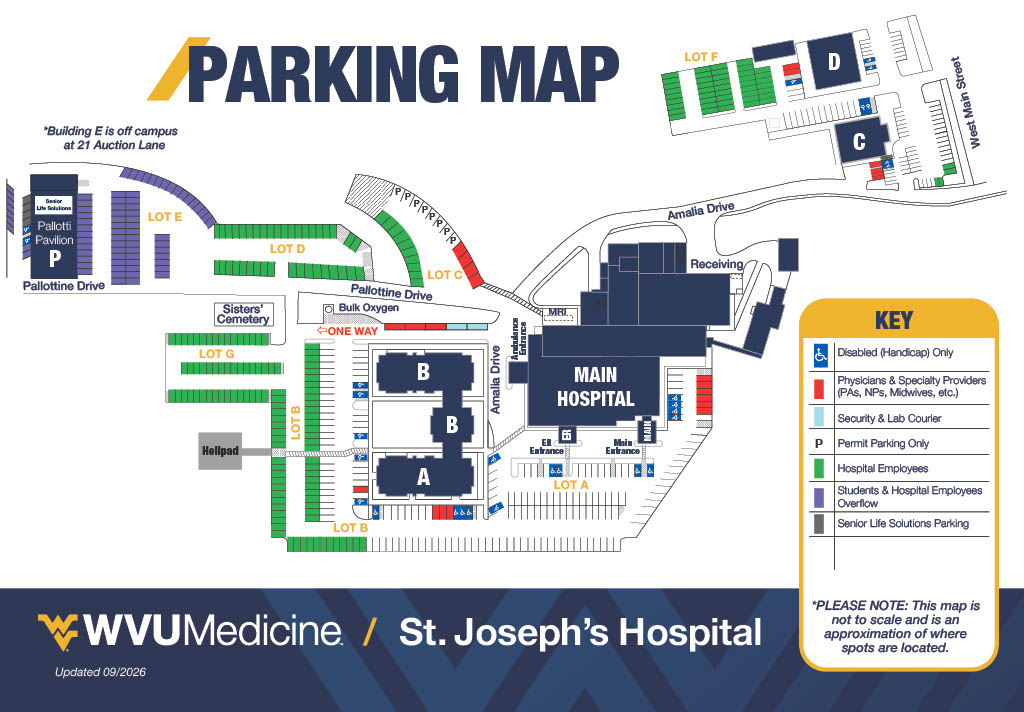 St. Joseph's Hospital Parking map