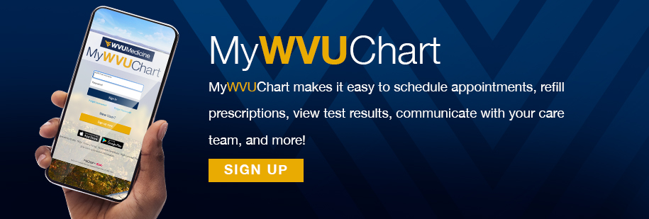 Sign up for MyWVUChart